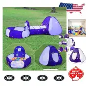 Compact Play Tent with Tunnel and Ball Pit for Kids - Easy Setup and Storage
