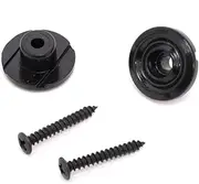 Musiclily Vintage Style Bass String Guide Tree String Retainer Rondelle for Fender Jazz Bass Precision Bass Guitar Black (Pack of 4)