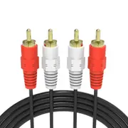 1.5 Meter Gold Plated Rca 2 Male To Av For Dvd Tv Cd Sound Amplifier Black Audio Cables & Adapters