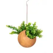 Hanging Small 13.5cm Metal Ball w/ Hook Rust Ornament Planter Home Garden Decor