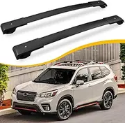EZREXPM Cross Bars Roof Rack Fit for 2014-2024 Subaru Forester / 2013-2025 XV Crosstrek / 2012-2019 Impreza / 2022-2025 Outback Wilderness Cargo Carrier with Raised Side Rails