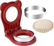 Welhammsae Sandwich Cutter, 1 Pcs Round Shape Sandwich Cutter and Sealer, Pocket Sandwiches Cutter for Lunchbox and Breakfast, Kids Children Boys Girls Lunch Back to School, DIY Sandwich, Retro Red