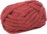 Generic Chunky Wool Yarn Jumbo Yarn Hand Knit Yarn Handcrocheted Weight Yarn Bulky Yarn for Craft Hats Cushion Scarf Pillow, Deep Red