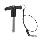 T Handle Locking Pins, Push-Button Quick Release Pin with Lanyard (9.5mm-40mm)