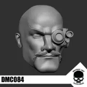 Bald Male Cyborg custom head for GI Joe 4" 6" 7" 12" action figures
