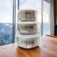 在飛比找蝦皮購物優惠-【台灣製】LINOX 抗菌調理保鮮碗 三件組 大小可堆疊 可