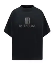 Balenciaga Logo Printed T-Shirt 1,2,3,5 Black