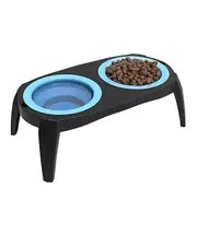 Collapsible Pet Bowl Double Feeder Portable Traveling Food Water Dishes Dog & Cat