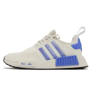 【adidas 愛迪達】休閒鞋 NMD R1 W 女鞋 奶油白 米色 藍 Boost 經典 緩震 襪套式(HP2823)