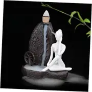 Handmade Ceramic Incense Holder, Backflow Incense Burner Figurine Incense