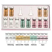 Redkid 12Pcs Korea Stayve BB Cream Glow Starter Kit MesoWhite Serum Pencerah Pemutih Jerawat Anti-Aging Dr. Pena Mesin Perawatan 12pcs Gold Serum