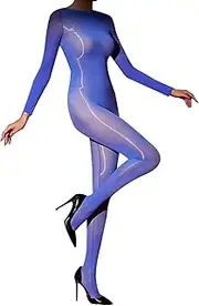 [HTRUIYATY] Women's Oil Shiny Bodystocking Sexy Full Bodystocking 8D Nylon Sheer Pantyhose High Elastic Tights