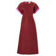 [Carolina Herrera] Crewneck Bias Cut Midi Dress
