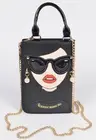 Glamorous Clutch Lady Bag 3D Pearl Crossbody Gold Chain Wallet Purse w/ Handle