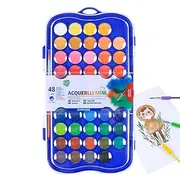 Travel Watercolor Kit, Watercolor Set | Professional Watercolor Paint Kit with Brush - Watercolor Paint Set Bright Colors Watercolor Painting Supplies for Boys F