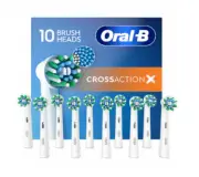 10 Refill Oral-B CrossAction X Replacement Electric Tooth brush Heads 3610583