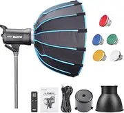 Godox SL-60W with Softbox 60CM with Grid kit 5600K Studio Continuous LED Video Light Lamp Bowens Mount for Wedding,Outdoor,Shooting,Interview
