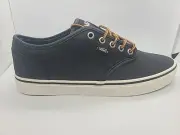 Vans Atwood Leather Black/Marshmallow Skate Shoe Mens Size 9.5