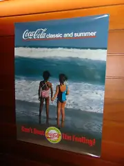 NOS Vintage Coca-Cola 1989 Double Play Game Poster Official Soft Drink Of Summer