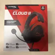 New HyperX Cloud II Red & Black Wired Gaming Headset - PC/PS4/PS5/Xbox/Series X