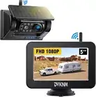 DVKNM Magnetic Solar Wireless Backup Camera 5" IPS Monitor Rechargeable Reverse