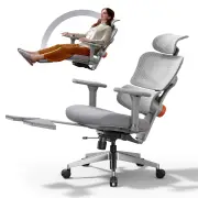 NEWTRAL NT002 Ergonomic Office Chair with Footrest High Back Desk Chair with Unique Adjustable Lumbar Support Backrest S