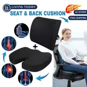 Car Seat Cushion Memory Foam Coccyx Orthopedic Lumbar Back Pillow Pain Relief AU
