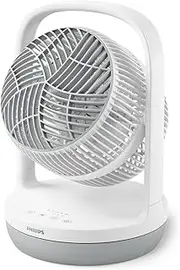 [Philips] Table Fan Series 2000, Powerful & Ultra-Quiet with SilentWings Technology, 23 dB, Air Circulator, Adjustable Tilt 180, 12h timer, For Bedroom, Home and Office, White (CX2050/00)