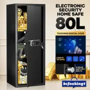80L Electronic Digital Safe Box Key Fingerprint Lock Cash Money Deposit Security