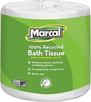 100% Premium Recycled 2-Ply Embossed Toilet Tissue, 48 Rolls/Carton