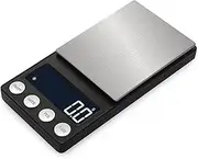 (Upgradaed) Disenkelubo Digital Mini Scale, 500g /0.01g Pocket Scale, Pocket Scale, Electronic Smart Scale, 6 Units, LCD Backlit Display, Tare, Auto Off, Stainless Steel