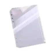 A5 Transparent File Holder Notebook 6 Hole Loose Leaf Pouch DIY Document Bag Binder Rings PVC Storage Binding Folder