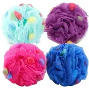 Premium Mesh Poufs 65g/pcs Bath Sponges Shower Loofahs Exfoliating Shower Puf...