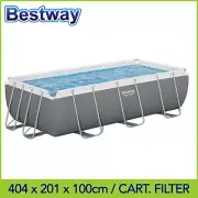 Bestway Power Steel Frame Above Ground Swimming Pool 4.04 x 2.01 x 1m
