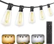 Brightever 150FT Outdoor Lights with Remote, 2700K/4000K/5000K Selectable LED