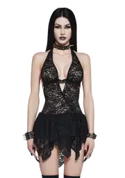 [Widow] Sultry Premonition Halter Dress