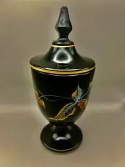 Fenton, Art Glass, Don Fenton Signature "Autumn Leaves" Floral, Covered Dish