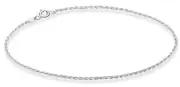 Miabella 925 Sterling Silver Solid 1.5mm Diamond-Cut Braided Rope Chain Ankle...