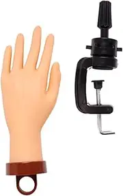 Ipetboom Wearing Nail Nail Accessories Flexible Fake Hand for Nail Practice Professional Manicure Model with Stand for Diy Nail Art and Training Ideal for Manicurists and Nail Enthusiasts