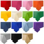 Rectangle Solid Colour Plastic Table Covers Tablecloth Wedding Birthday Party