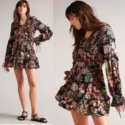 NWT Ted Baker HENDRIA Mini Dress Floral Ruffle Ted Baker size 0/ US 2 Spring