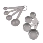 Ladelle Measuring Cups/Spoons Kitchen Cooking/Baking Utensil Combo Set Stone