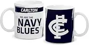 AFL Coffee Mug - Carlton Blues - Team Song Drinking Cup - Gift Boxed