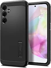 [Spigen] Tough Armor Case Designed for Samsung Galaxy A35 5G (2024) Heavy Duty Stand Hard Cover - Black