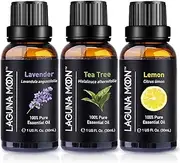 Lagunamoon Aromatherapy Oils, Essential Oils Set for Diffuser, Humidifier, Massage, Aromatherapy, Sin & Hair Care Set of 3 / 30mL