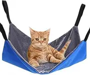 Kitchen Chair Cat Hammock, Soft Cat Hammock Bed Adjustable, Cage Accessories, Comfortable Rest Sleeping Pad, Double-Sided Kitten Bed for Kittens, Ferret, Puppies, Rabbits, Small Animals