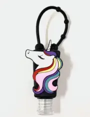 Unicorn Hand Sanitation Silicone Bottle Holder Carrying Case Mini 1oz Empty New