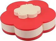 Mobestech Rotating Snack Tray for Home Divided Food Storage Container for Nuts Candy and Dried Fruits Flower Shape Organizer for Parties and Family Gatherings Design