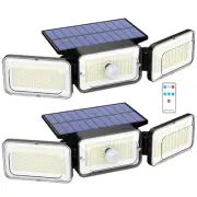 Solar Lights Outdoor, 2800LM 218 Led Motion Sensor Outdoor Light with Remote ...