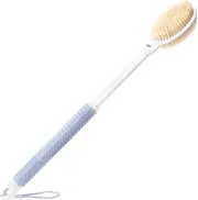 Wiseten Back Brush Shower, Body Brush with 43-60 cm Retractable Long Handle, Shower Brush with Stiff and Soft Bristles, Shower Scrub for Women, Men, Elderly People
